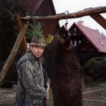 2005-163 Sławek Bałdyga z odyńcem 120 kg stzrelonym na Borku