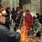 Leśne śniadanie Las Konstantynowski 07.01.1995.